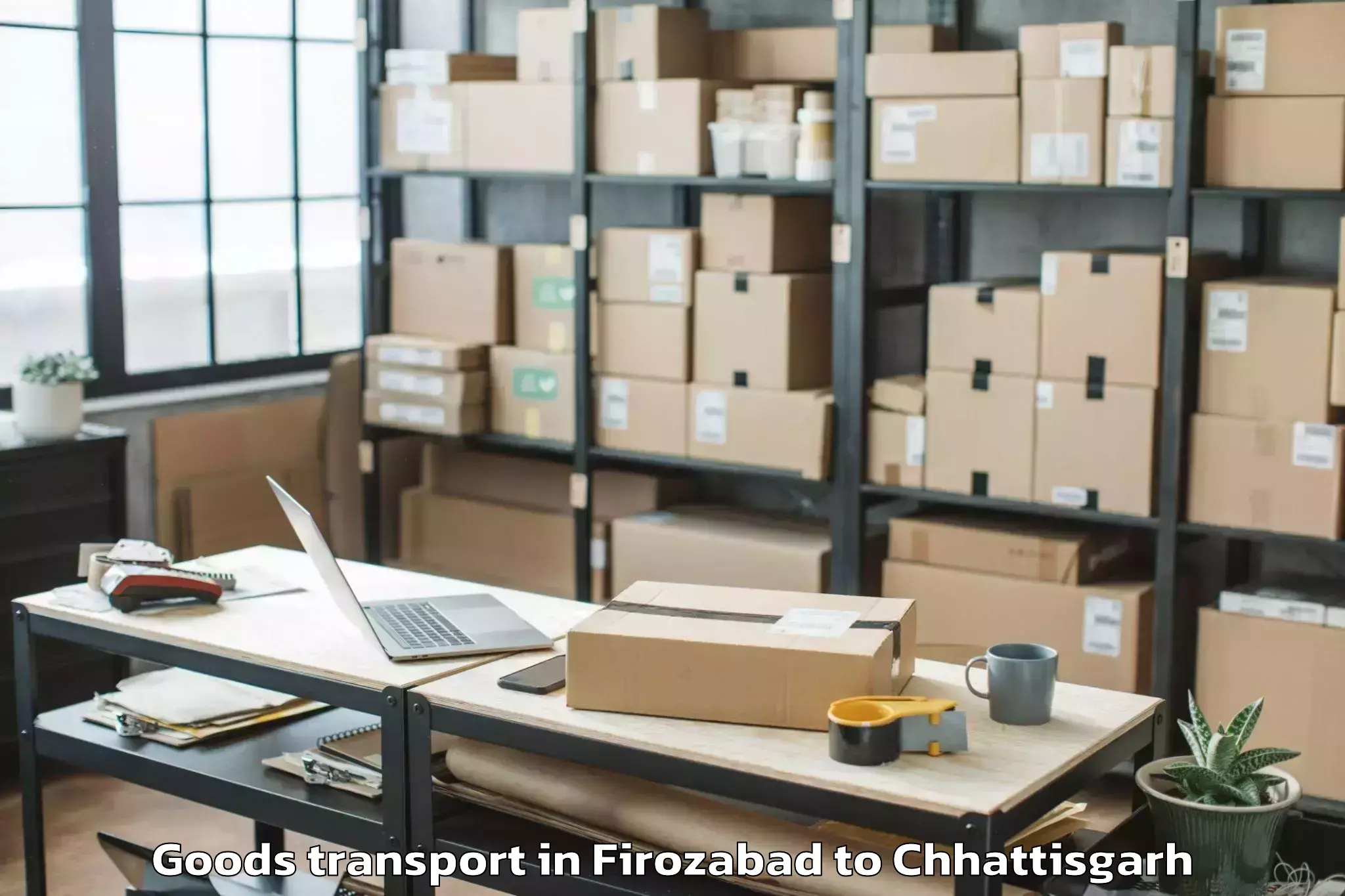 Hassle-Free Firozabad to Mahasamund Goods Transport